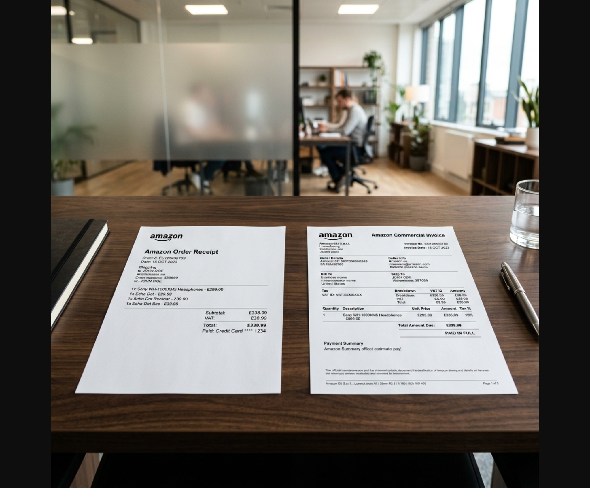 Amazon Receipt vs Invoice