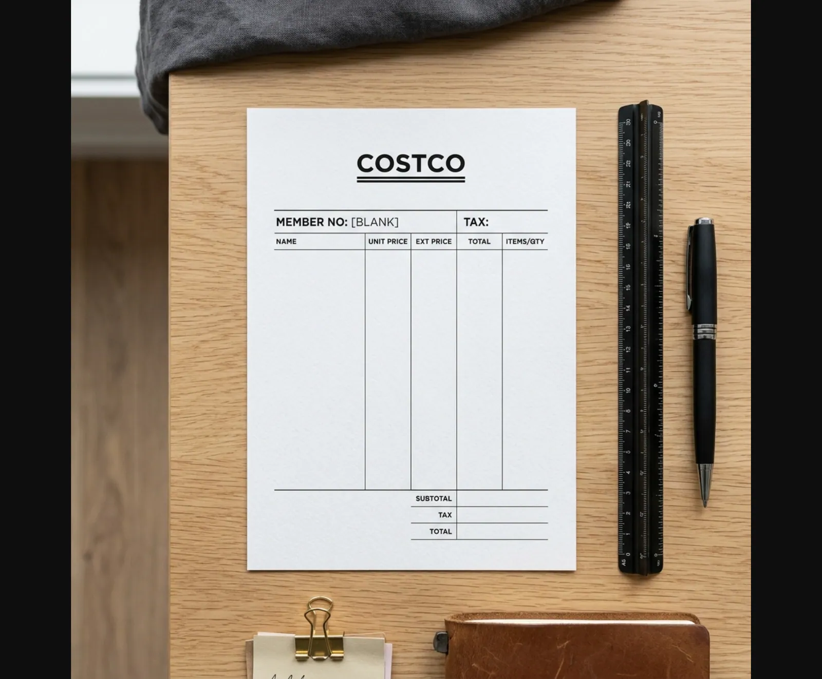 Costco Receipt Template