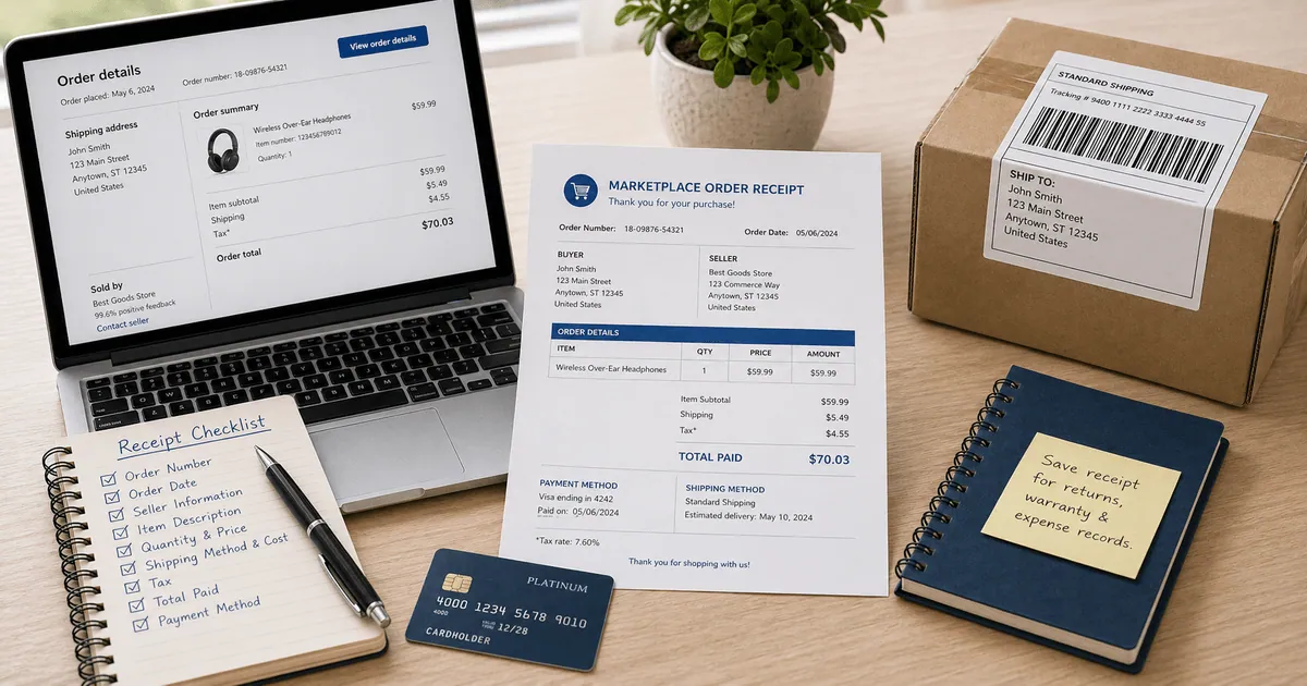 eBay Receipt Template