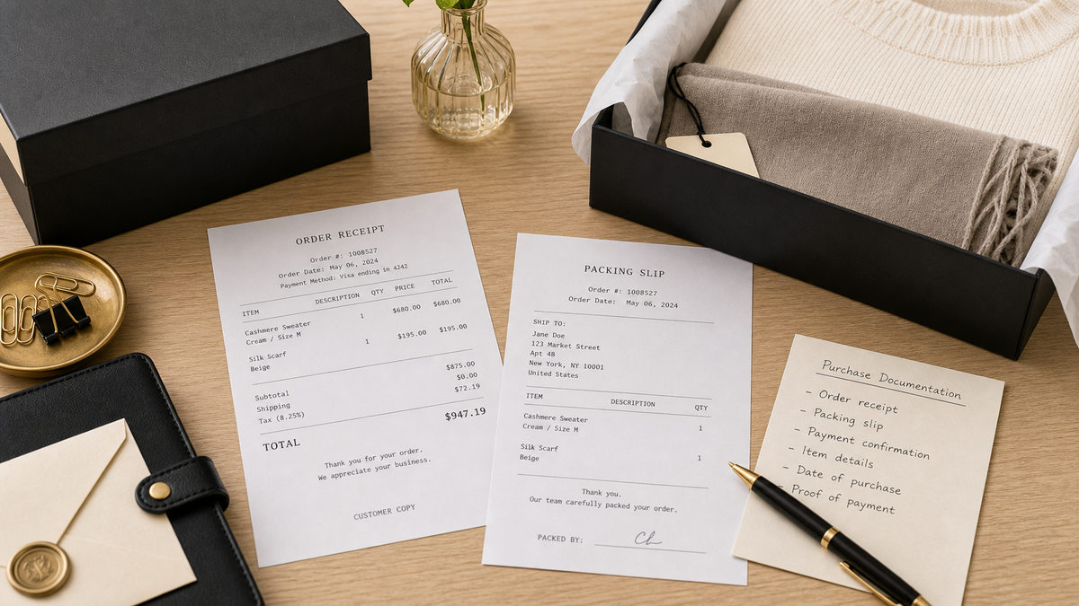Farfetch Receipt Template: Create a Farfetch Order Receipt