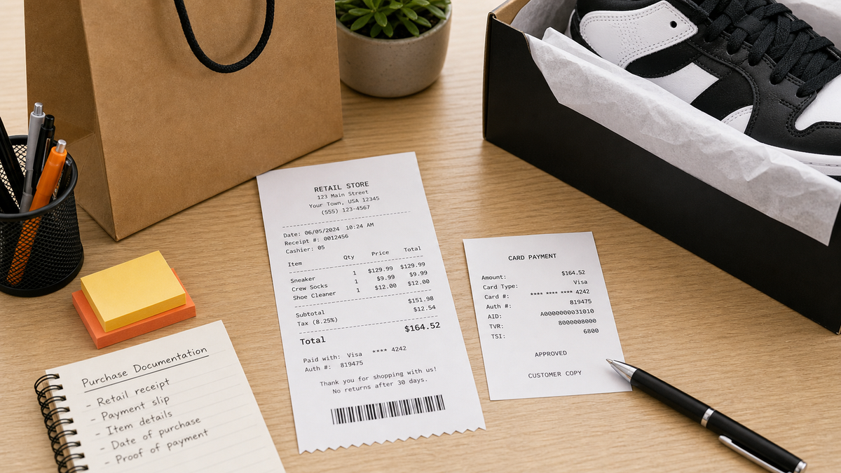 Foot Locker Receipt Template: Create a Foot Locker Purchase Receipt