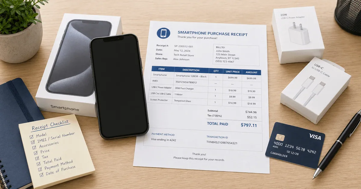 iPhone Receipt Template