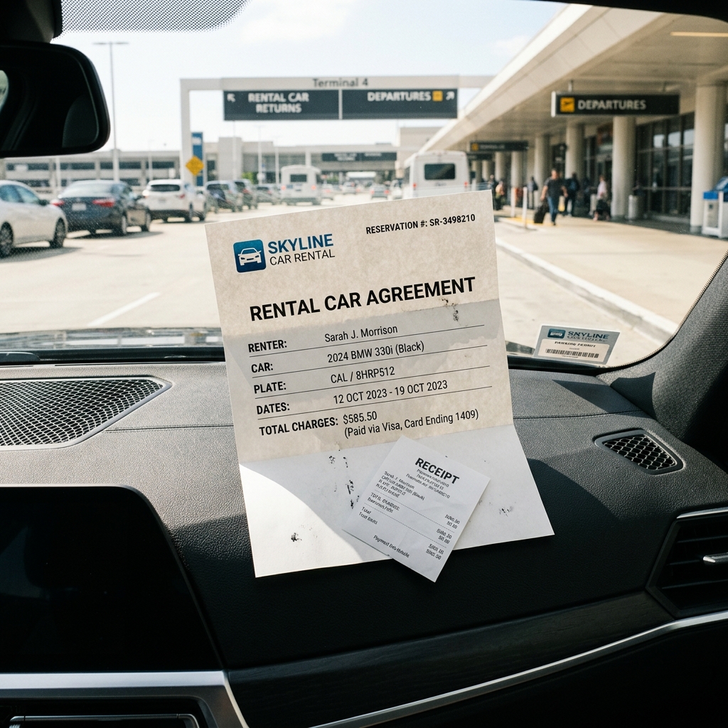 Lost Rental Car Receipt