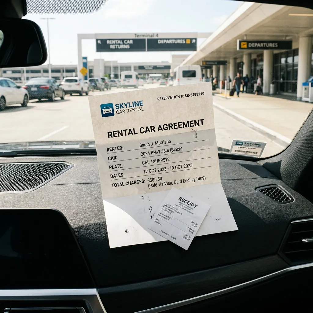 Lost Rental Car Receipt