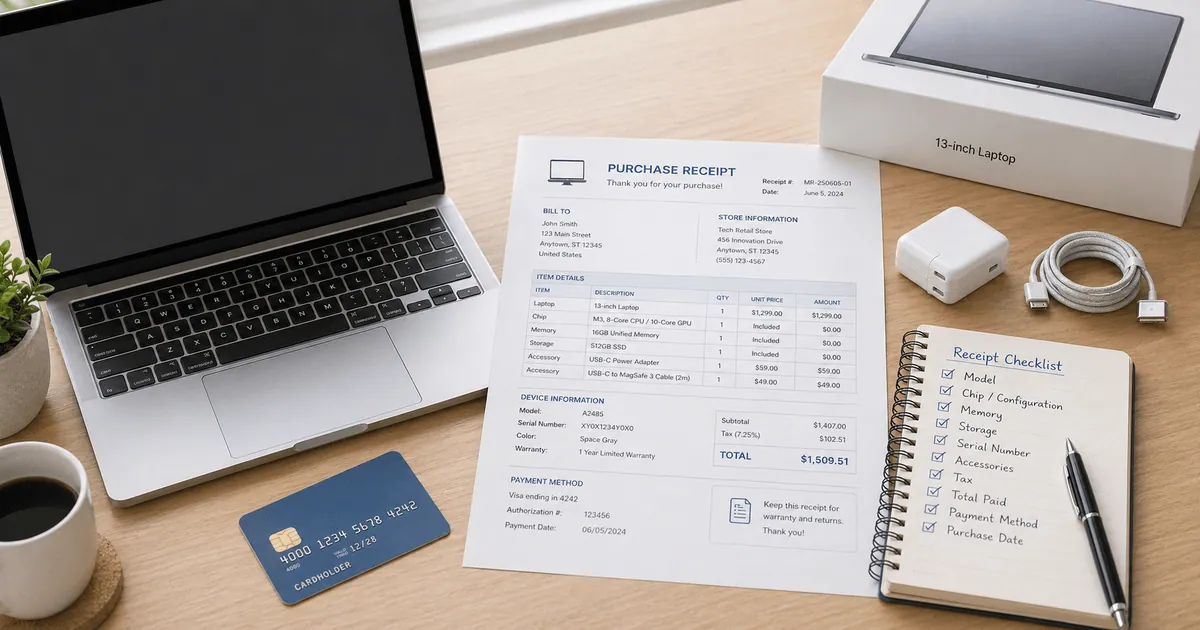 Mac Receipt Template