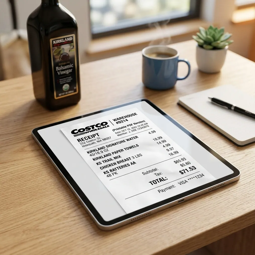 Printable Costco Receipt PDF