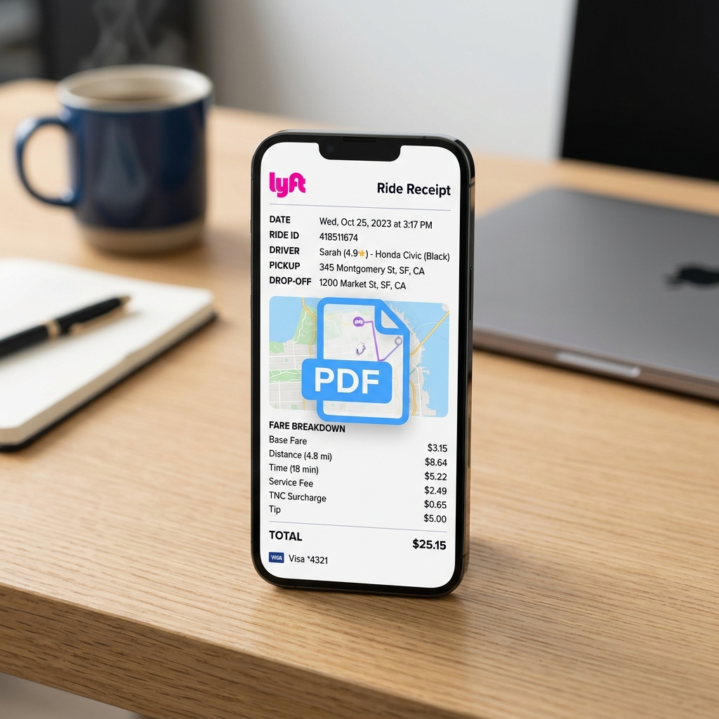 Printable Lyft Receipt PDF