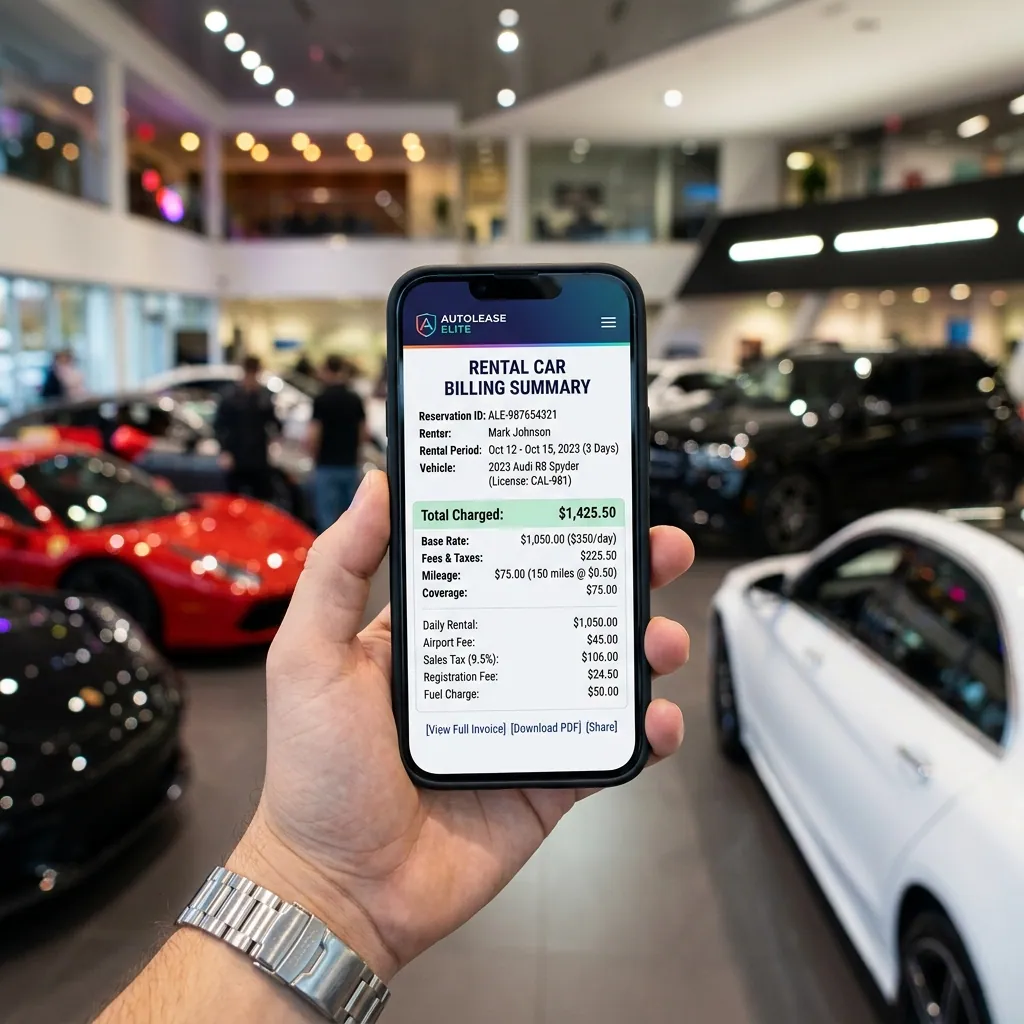 Printable Rental Car Receipt PDF