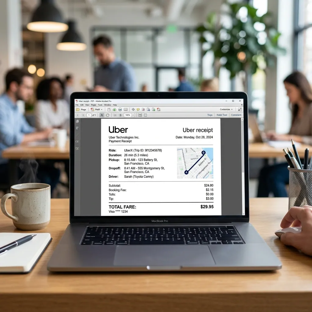 Printable Uber Receipt PDF