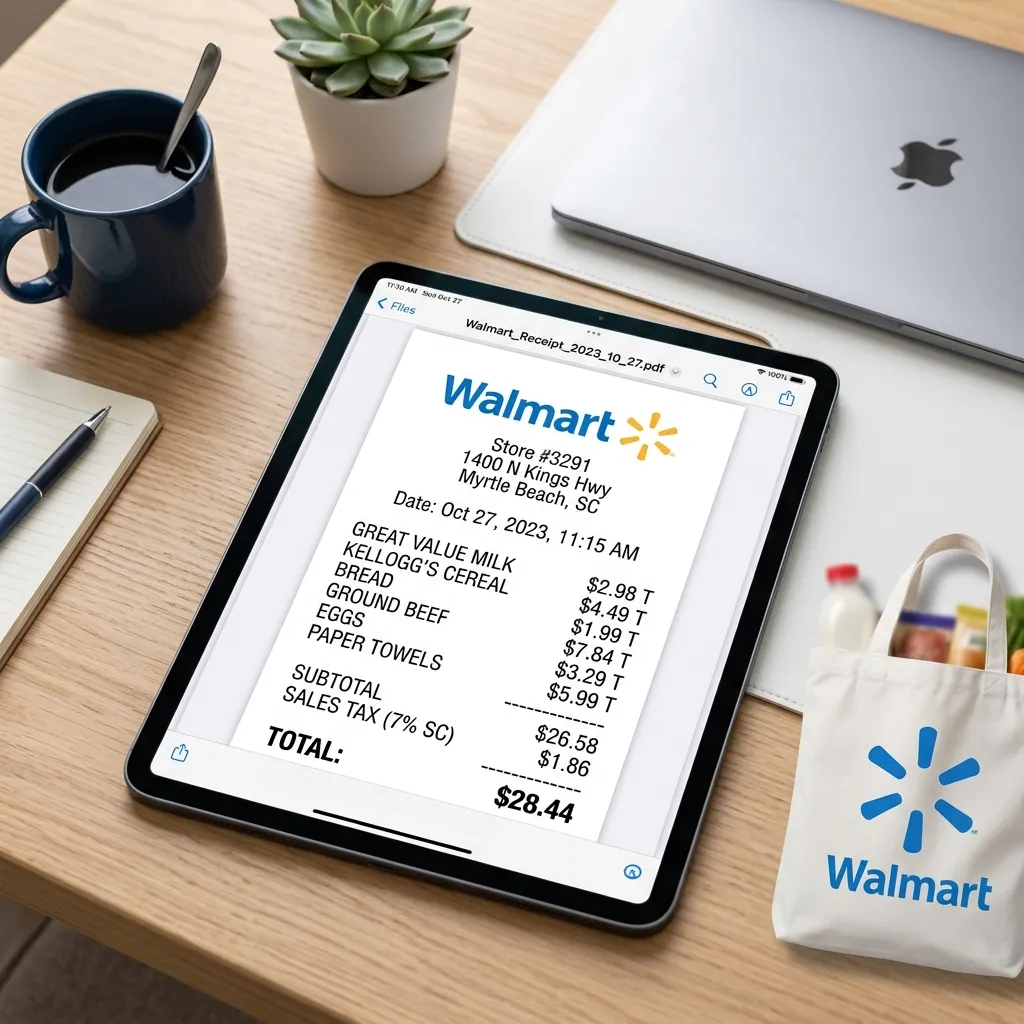 Printable Walmart Receipt PDF