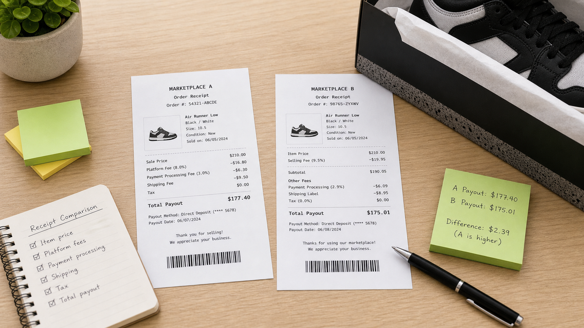 StockX vs GOAT Receipt: What's Different