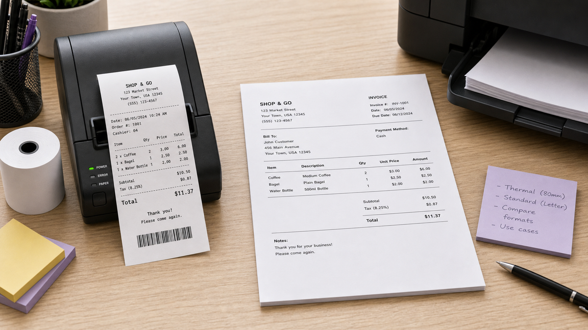 Thermal vs Standard Receipt: What's the Difference?