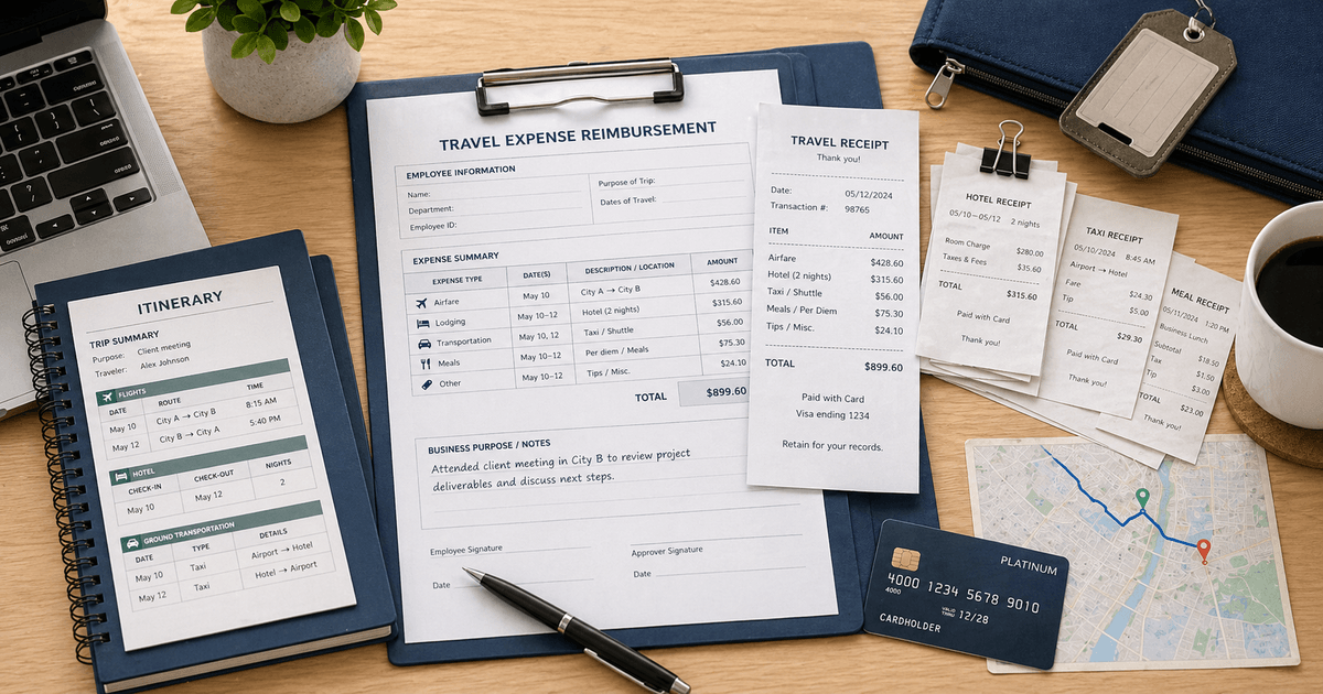 Travel Receipt for Reimbursement