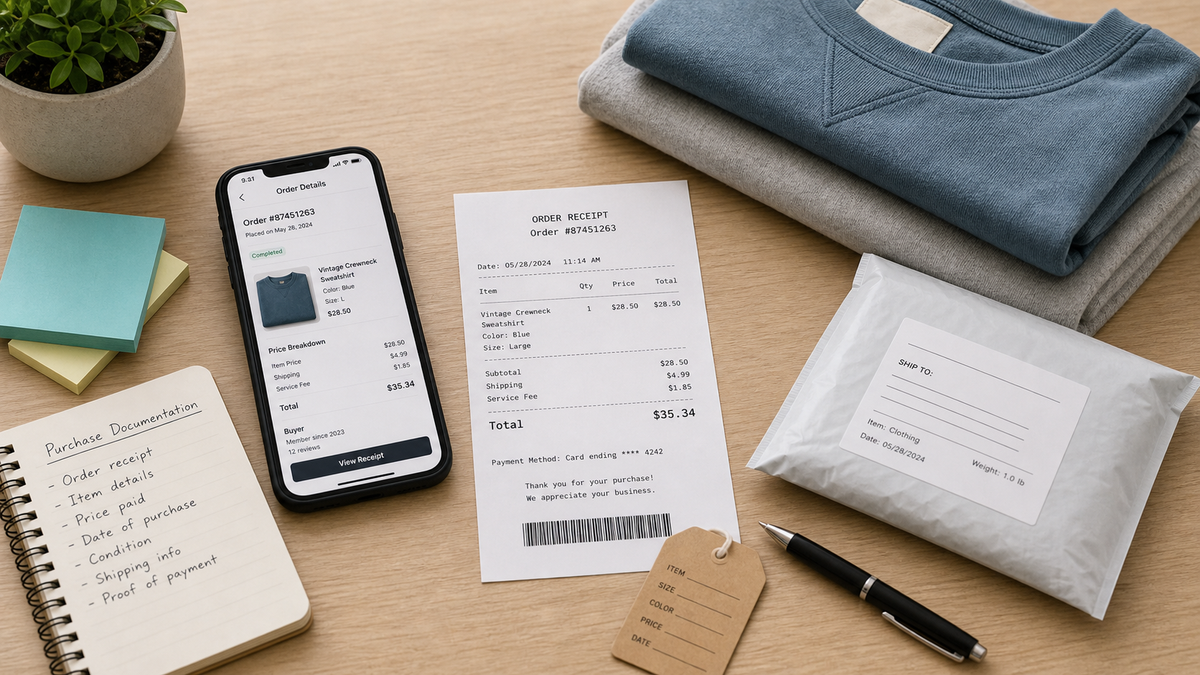 Vinted Receipt Template: Create a Vinted Order Receipt