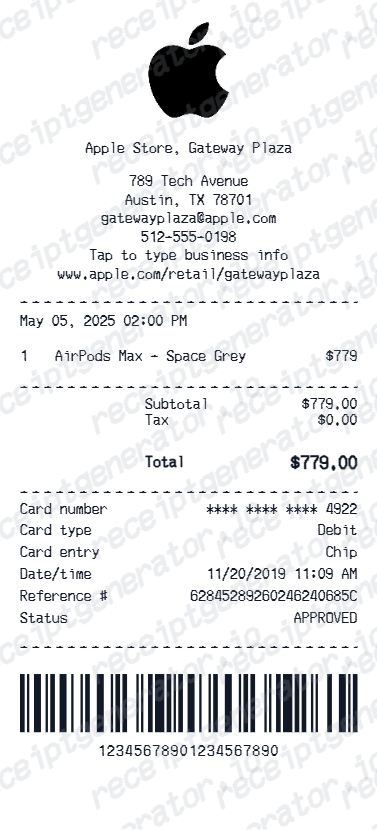 Electronics Receipts