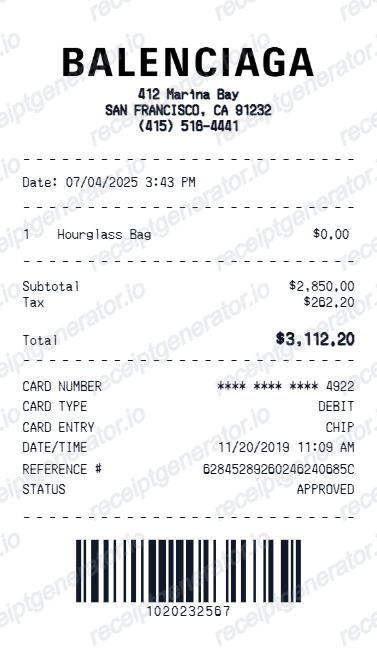 Balenciaga Receipt V2