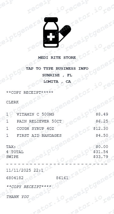Detailed Receipt