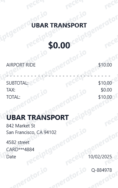Uber Receipt