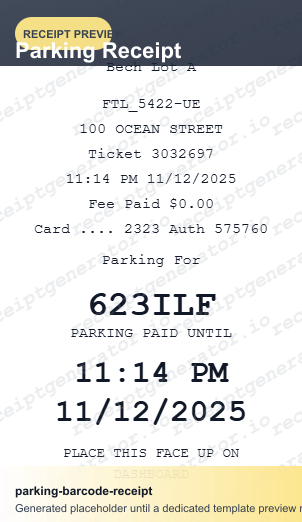 Parking Receipts