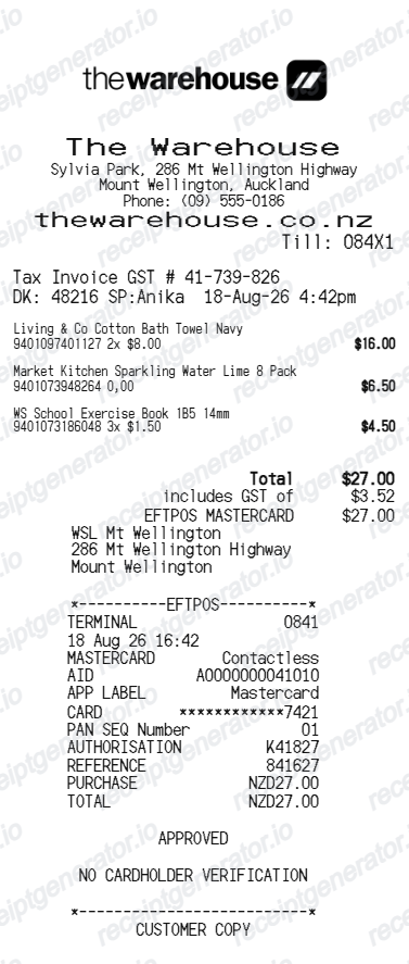 The Warehouse receipt